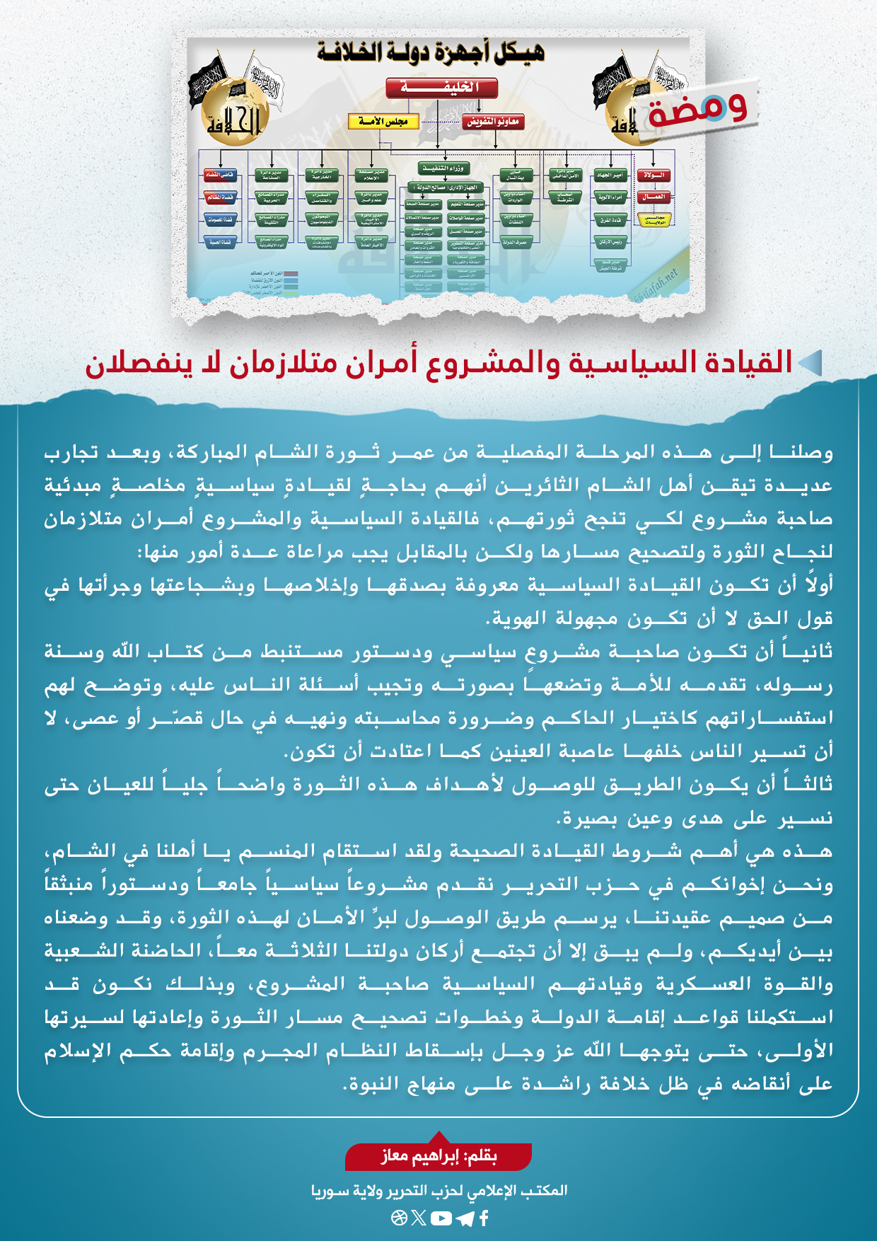 القيادة السياسية والمشروع أمران متلازمان لا ينفصلان